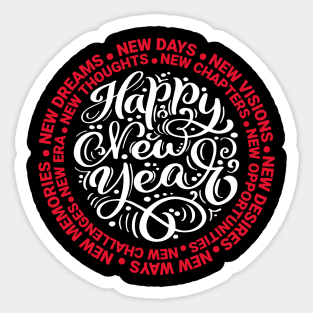 Happy New Year Motivational Sticker